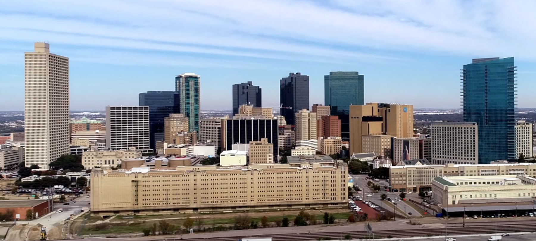 Downtown Fort Worth skyline seen from the west
